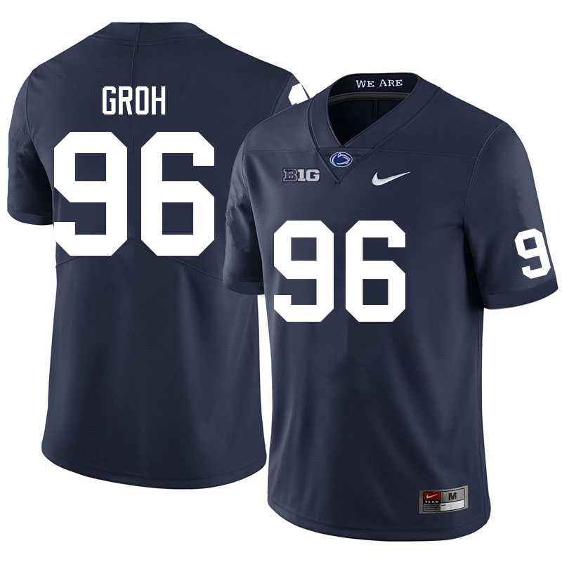 Men #96 Mitchell Groh Penn State Nittany Lions College Football Jerseys Sale-Navy - Click Image to Close